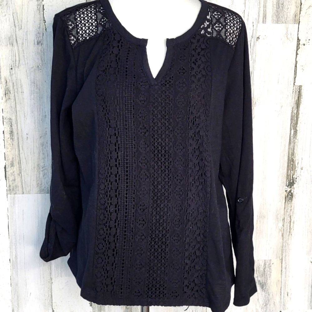 Black Lace Women's Top